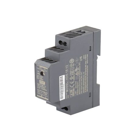 ANTAIRA 15 Watt Industrial Single Output DIN-Rail Power Supply - 12 VDC / 1.25 Amps HDR-15-12